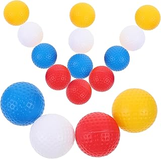 INOOMP 16pcs Hollow Golf Ball Small Golfing Ball Practice Golf Balls for Backyard All Plastic Balls Child Pp Plastic Hollow Ball Sports Golf Practicing Balls Color Golf Balls