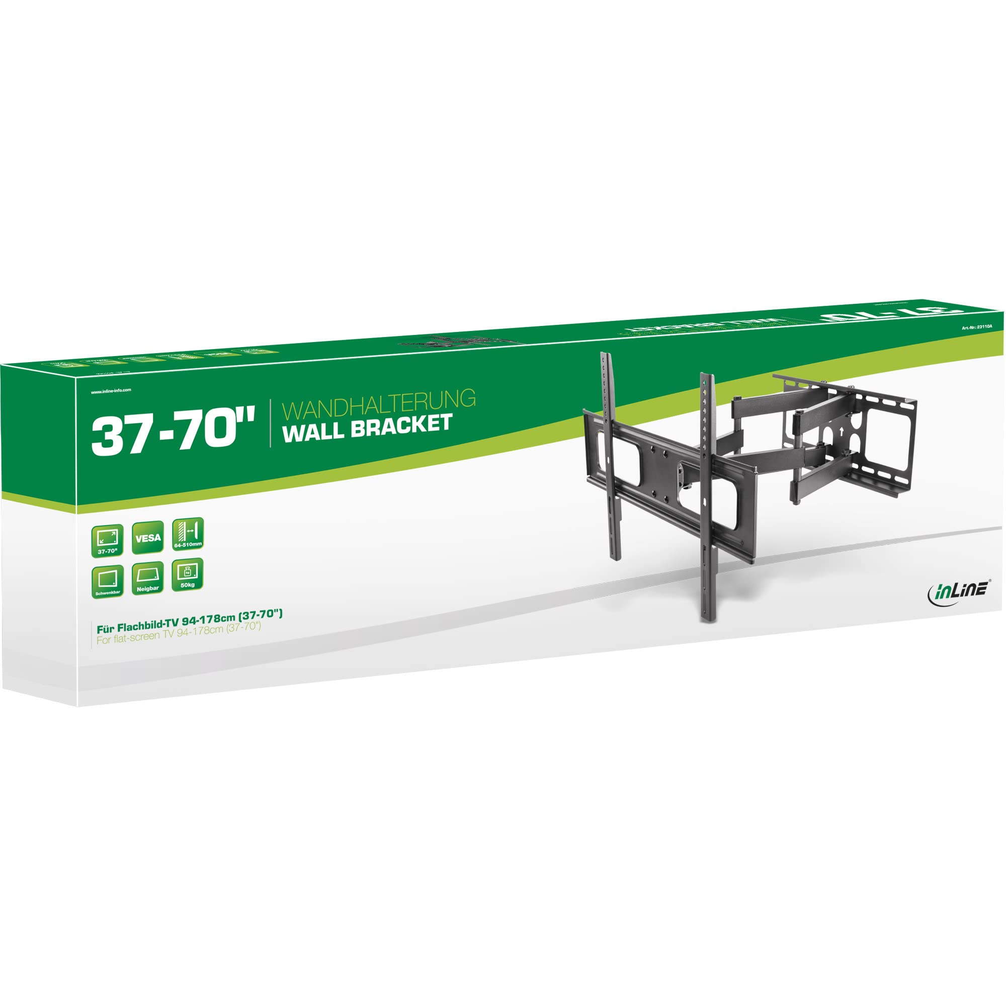 InLine 23110A Wandhalterung, für Display 94-178cm (37-70"), max. 50kg