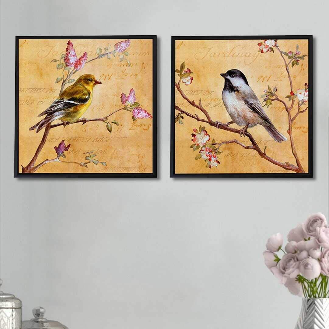Painting Mantra Framed Canvas Painting Art Print (Floral Bird Peach Color) (B08CDXGFNT) Amazon Price History, Amazon Price Tracker