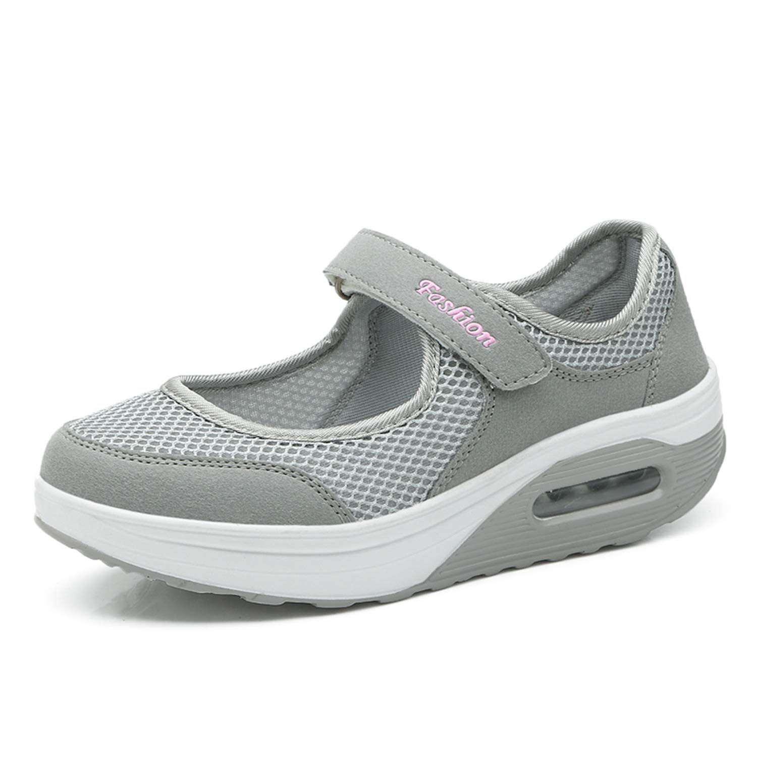 Kauson Damen Sneakers Schaukelschuhe Mesh Erhöhung Schuhe Weiche Bottom Rocking Schuhe Turnschuhe Freizeitschuhe Damenschuhe Sport Schuhe Outdoor Walking Schuhe Sale Sommerschuhe 35-42EU