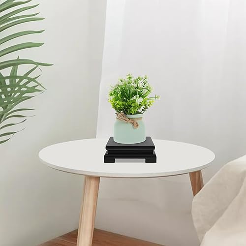 Miniatura 6 de Cabilock 2 piezas de elevadores de base cuadrada para decoración del hogar, jarrones cuadrados para flores, base de lámpara de mesa, jarrón retro,