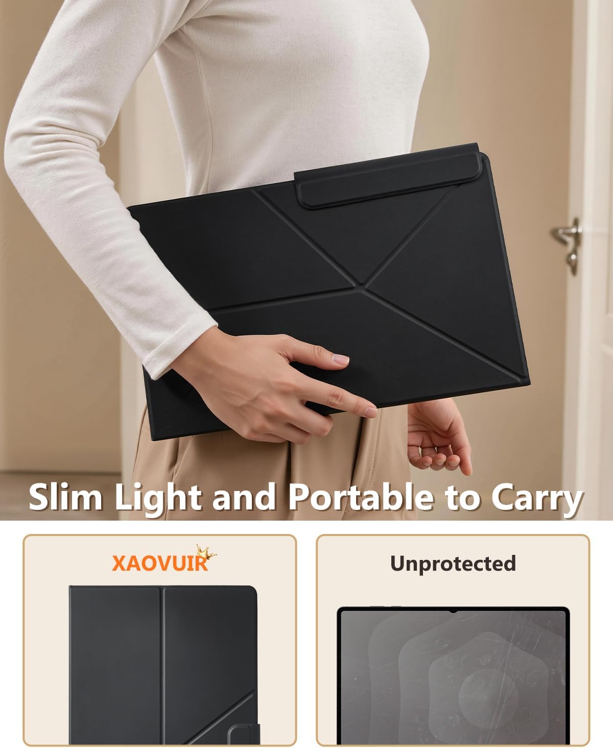 for Samsung Galaxy Tab S11 Ultra Case 14.6 in,Magnetic Attachment & S Pen Holder,Auto Wake/Sleep, Multi-Viewing Angles, Slim Light Cover, Black