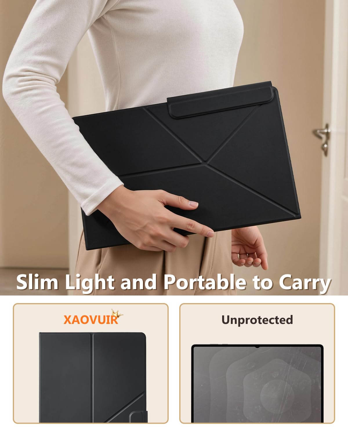 Etui do Samsung Galaxy Tab S11 Ultra 37.1 cm, magnetyczne mocowanie i uchwyt na długopis S do S11 Ultra, automatyczne budzenie/uśpienie, wiele kątów widzenia, wąska lekka obudowa kompatybilna