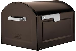 Architectural Mailboxes 950020RZ Centennial Post Mount Mailbox, XL, Rubbed Bronze