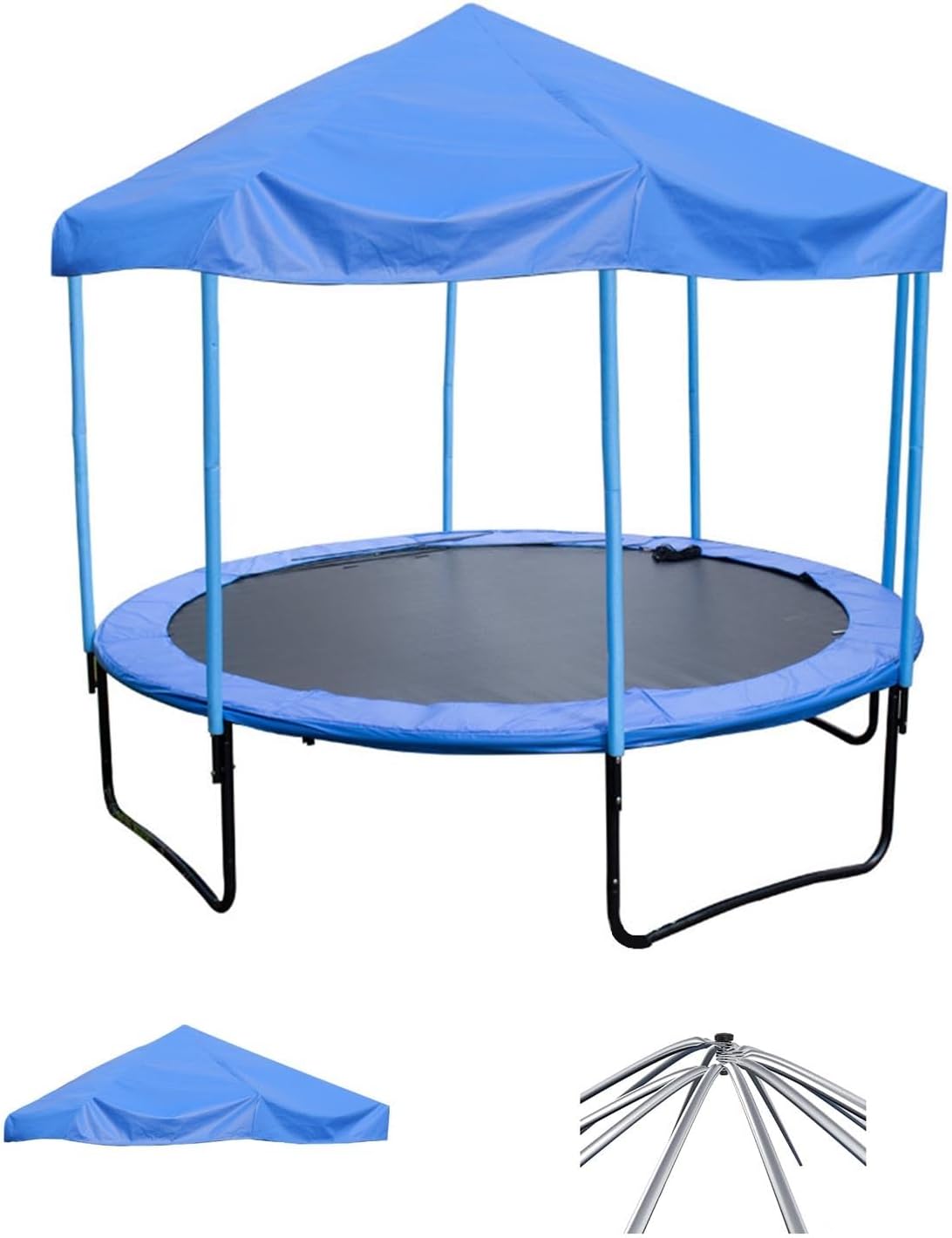 Trampoline Canopy Shade Cover for 6ft-16ft Frames, Protective Trampoline Accessories, Durable UV-Resistant Canopy for Outdoor Fun and Safety, Easy Installation