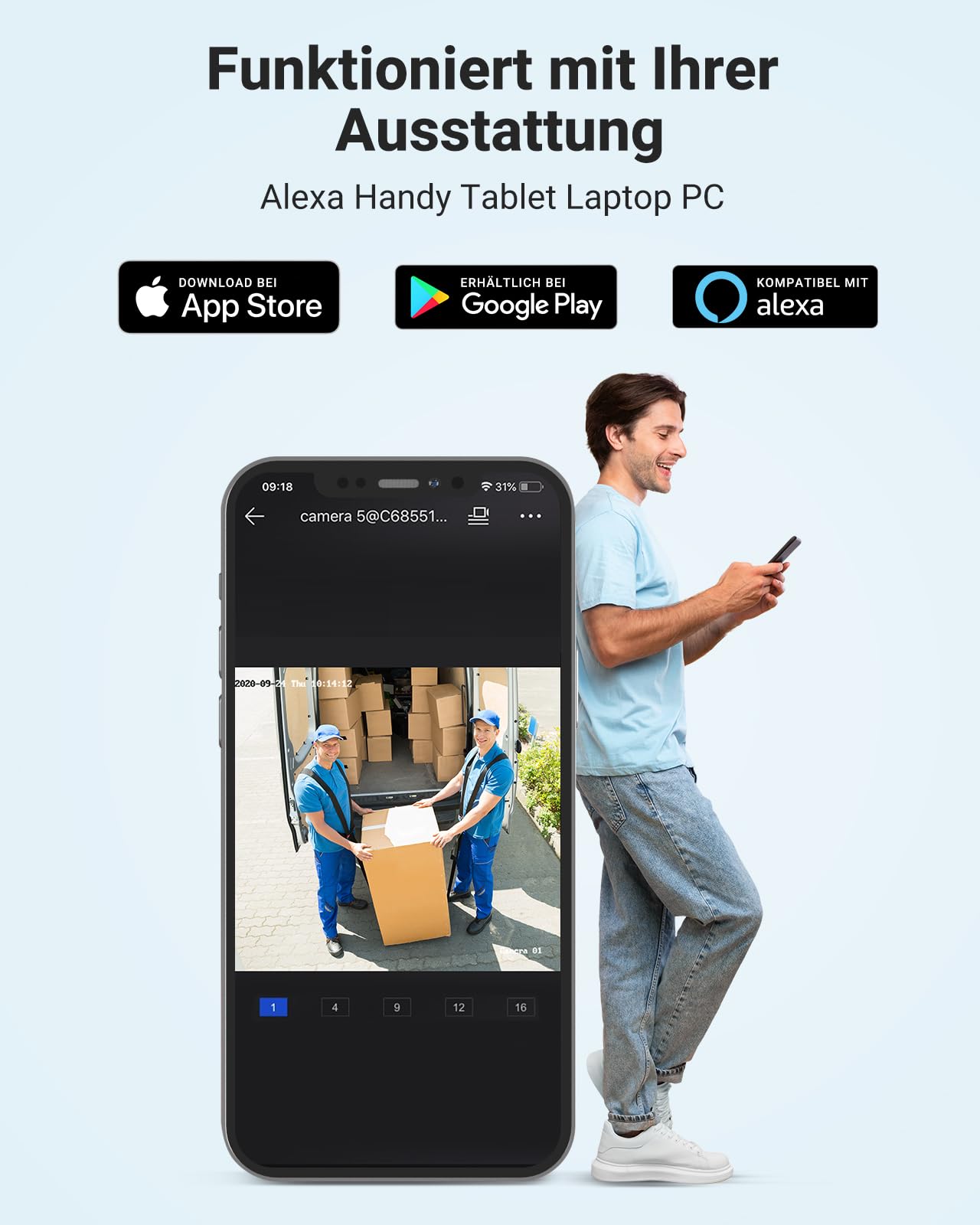 ANNKE 5-in-1 Videoüberwachungssystem 8CH 4K H.265+ DVR für CVI/CVBS/AHD/TVI, 8MP Videorecorder mit Erkennung von Personen/Fahrzeug, E-Mail-Benachrichtigung mit Schnappschüssen, ohne Festplatte