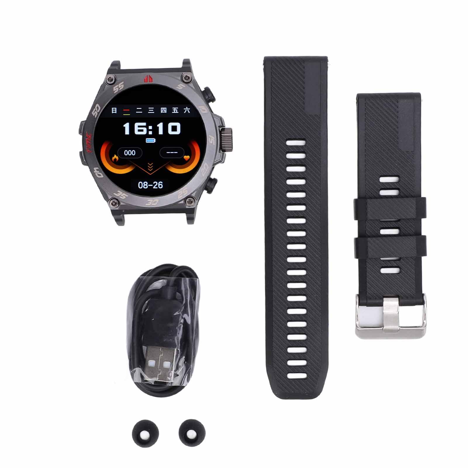 Cocoarm Smart Watch con Auricolari, Pagamento Offline, 1.53in (BLACK)
