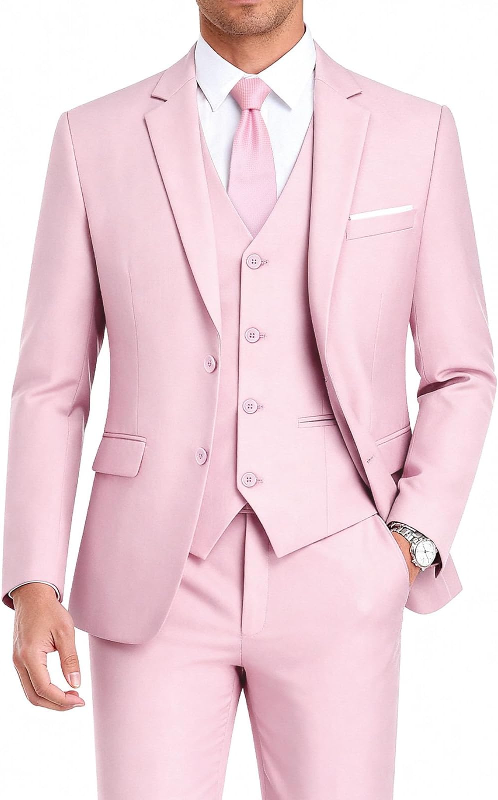 WEEN CHARM mens Modern/Fitted Business Suit Pants Set