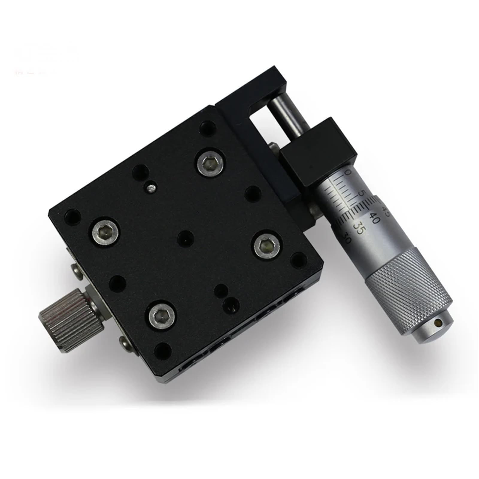 Tavola di posizionamento rotante motorizzata, asse X, tavola scorrevole manuale di precisione, guida a rulli incrociati LX40-R, piattaforma di misurazione con regolazione fine dello spostamento line