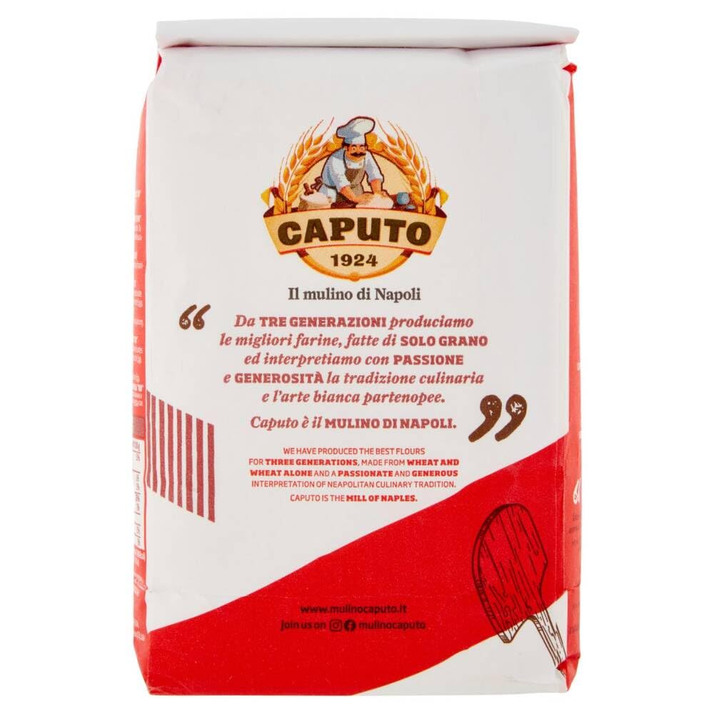 Caputo Pizzeria "00" harina de trigo suave, harina ideal para masa madre bien hidratada, ligera y perfecta, harina para la clásica pizza napolitana, 10 x 1 kg + polpa italiana gourmet 400 g