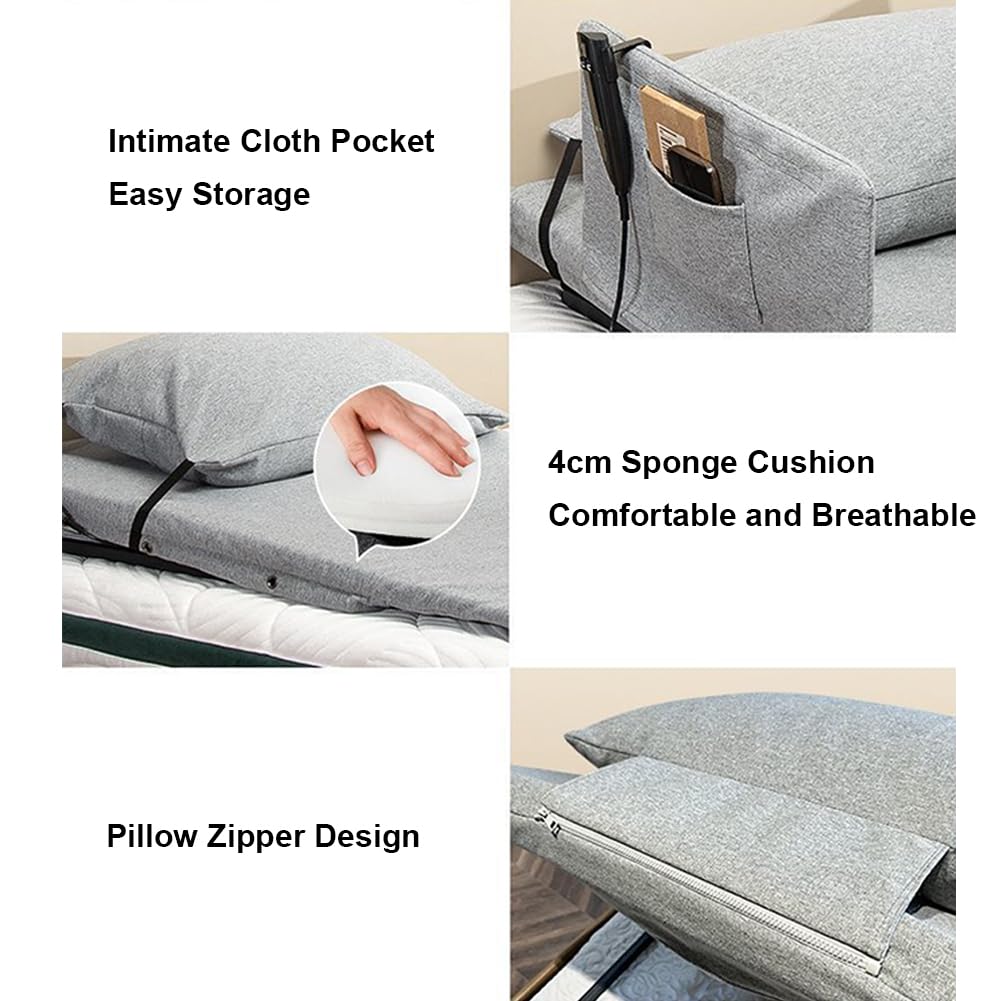 Respaldo elevable for cama, respaldo elevable eléctrico ajustable con almohada, ángulo ajustable de 2° a 65°, control remoto inteligente, ayuda for sentarse y levantarse for personas mayores(75x190cm)