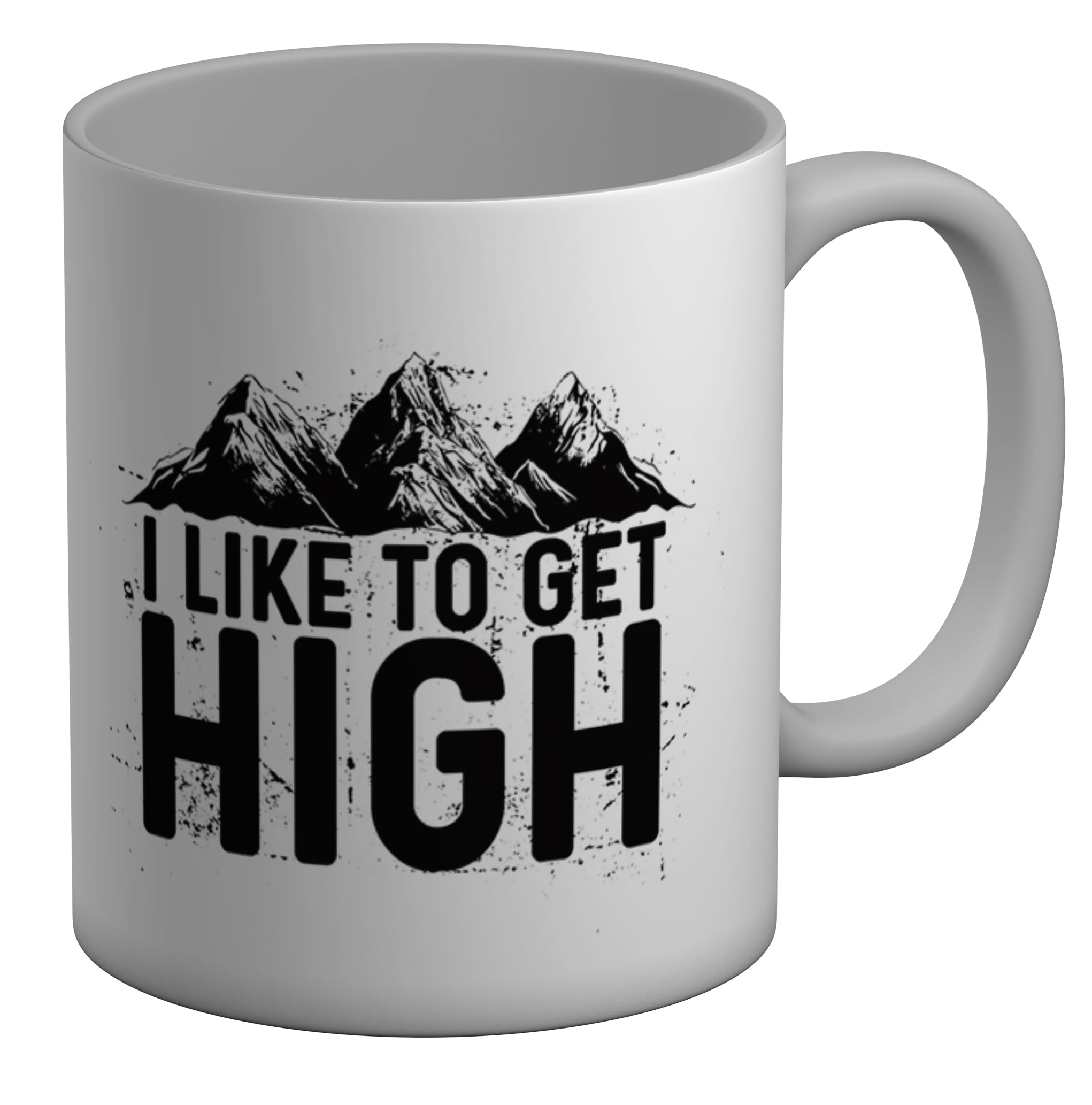 Shopagift I Like to get High Mug Funny Mountain Climbing White 11oz Large Ceramic Cup