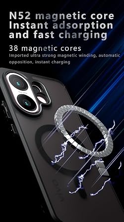 Compatible with Vivo X200 FE Case Cover,Compatible with Vivo S30 Pro Mini V2465A Translucent Matte Back Shockproof Magnetic Case Black