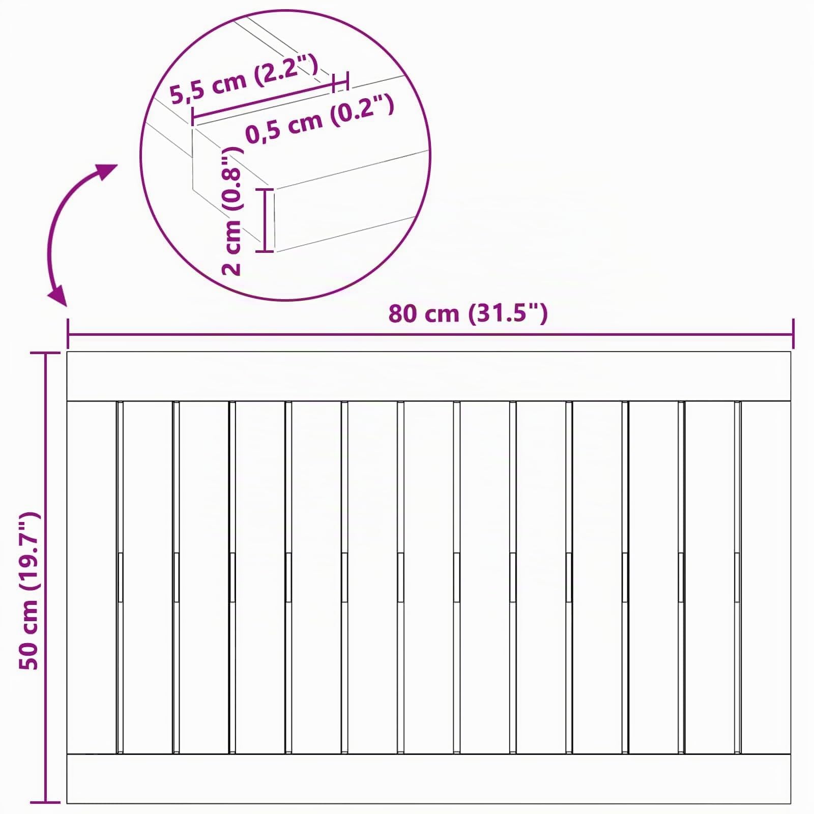Tapis de Bain, Tapis Salle de Bain Caillebotis de Douche Baignoire Uni Marron 80x50 cm Bois