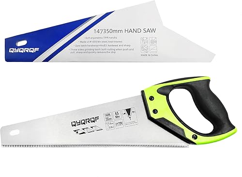Vista 28 de Sierra de mano profesional de 14 pulgadas, sierra de mano de punta dura de corte fino de 11 TPI perfecta para aserrar, recortar, jardinería, cortar