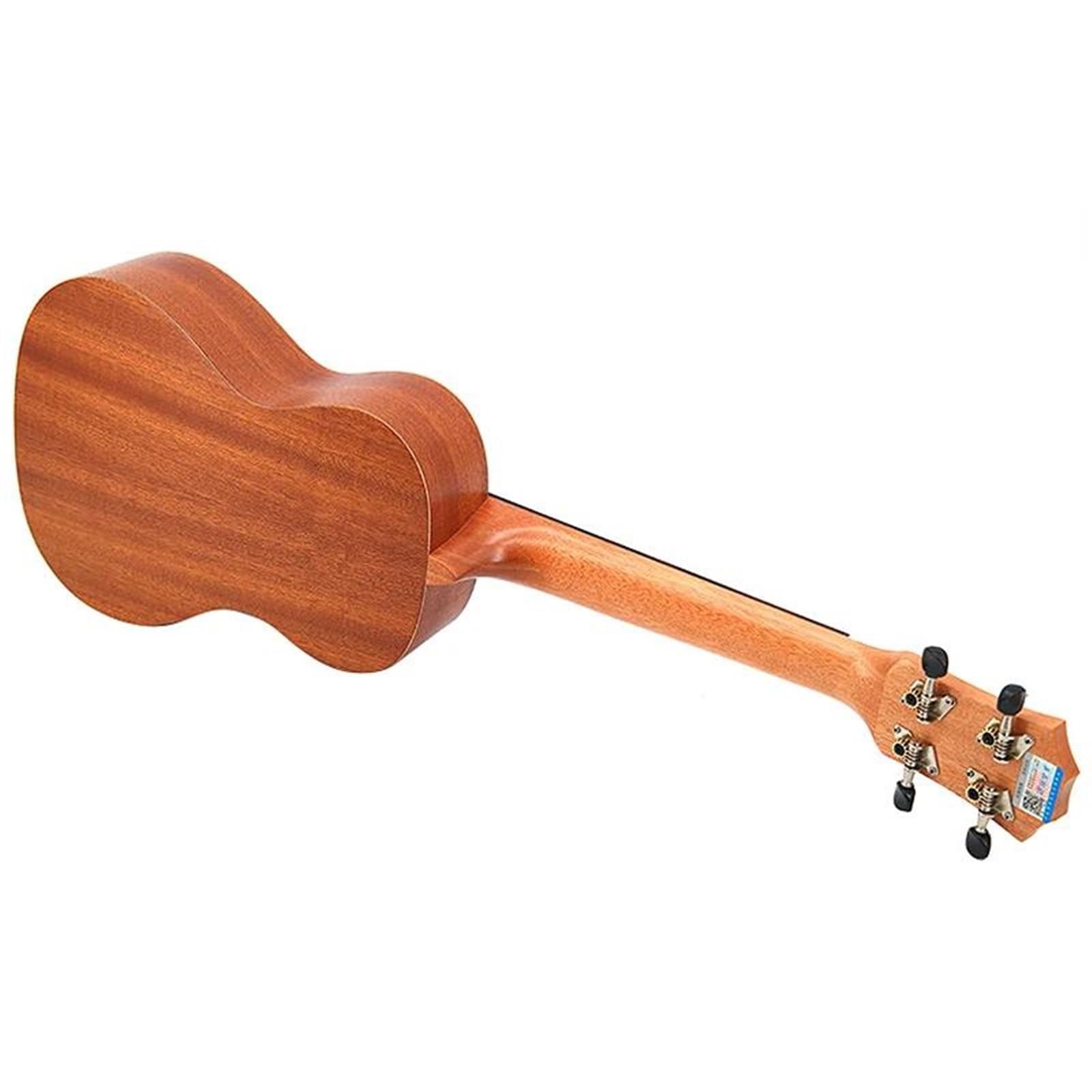 Konzert-Ukulelen-Set, 23 Zoll, Sapele, 4 Saiten, Hawaiianische Mini-Gitarre Mit Tasche, Stimmgerät, Kapodaster, Gurt, Stiche, Picks