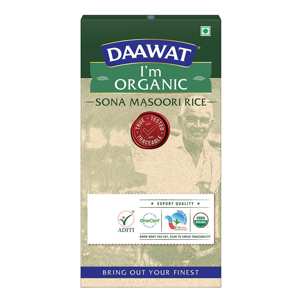 Daawat I'm Organic Sona Masoori Rice 1kg-picture-20