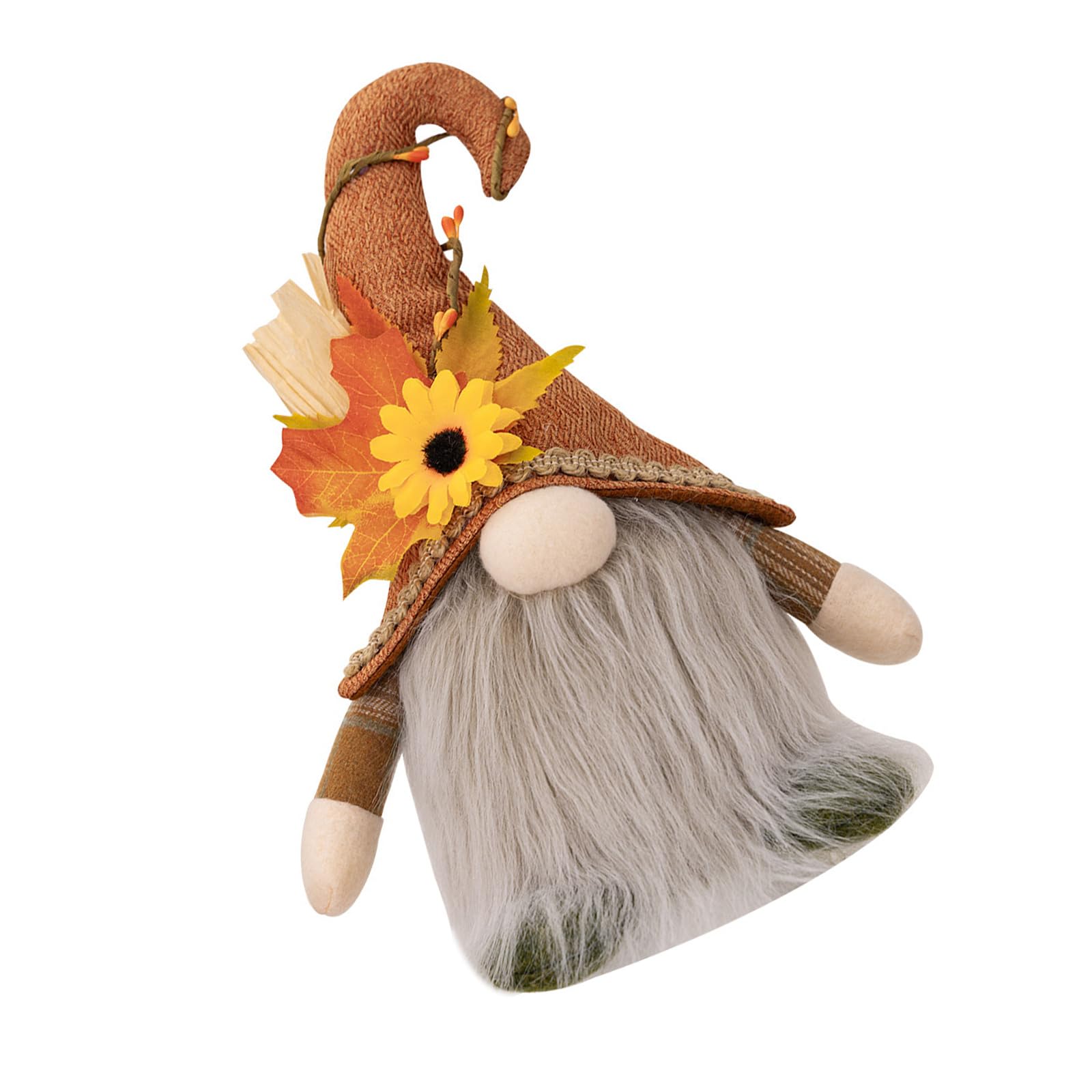 Msioytog A Portable Bendable Hat Toy Ornament Thanksgiving Decorative Glowing Toy With Bendable Hat For Collector Festival Illuminated Figurine