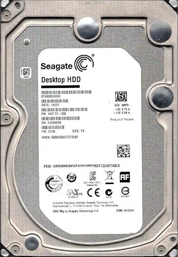 Seagate Desktop 6TB Interne Fesplatte ST6000DX000 3,5 Zoll HDD SATA 6Gb/s 7200RPM 64MB Cache
