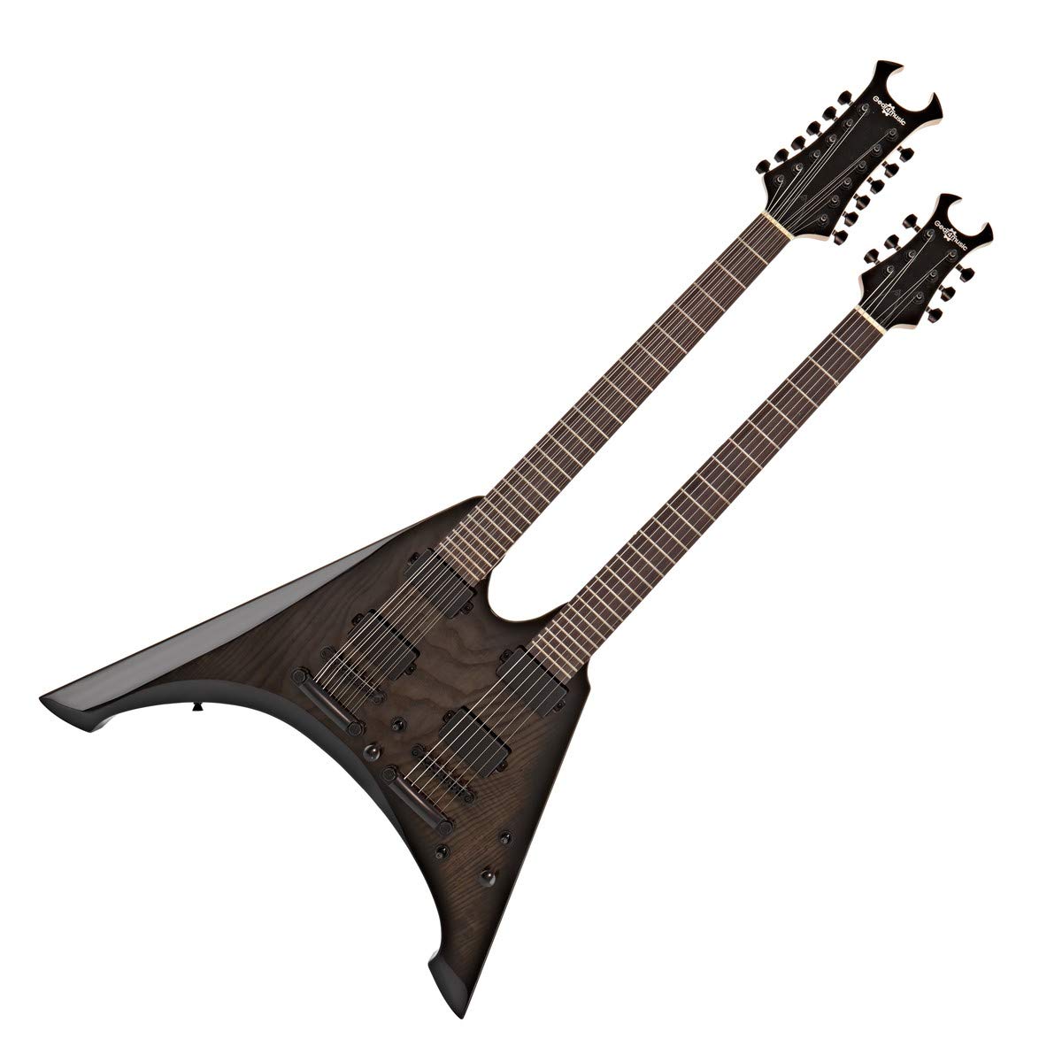 Double Neck ￼￼ guitar original ￼ Custom Aged Wine-Red Double Neck Electric Guitar with 12 & 6