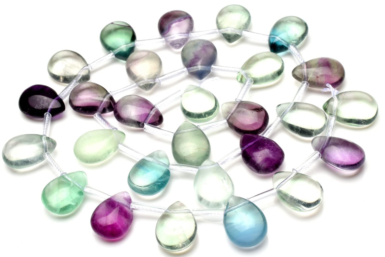 ペアいるか パワーストーン フローライト Amazon.co.jp: 【福縁閣】フローライト ペアシェイプ 10x14mm 1連（約