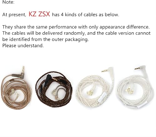 Miniatura 9 de Linsoul KZ ZSX 5BA+1DD Auriculares híbridos intrauditivos HiFi de 6 controladores con placa frontal de aleación de zinc, cable desmontable de 2