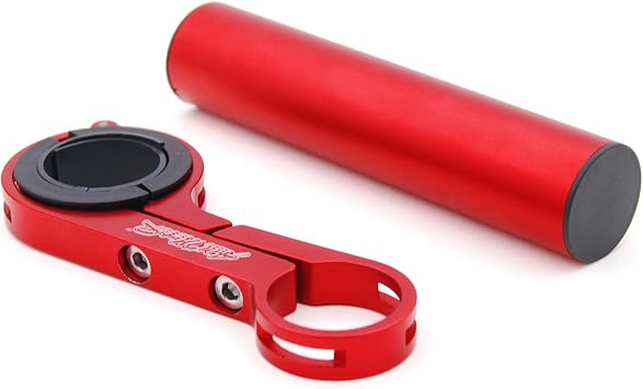 ADDMOTOR Bicycle Handlebar Extender, Aluminum Alloy Handlebar Holder Extension for Bicycle & Motorcycle, Double Single Mounting Clamp Light Lamp Phone Mount Holder Bracket Space Saver