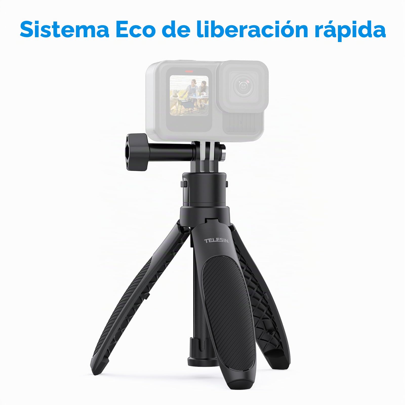 TELESIN° Mini Palo Selfie retráctil de liberación rápida para GoPro Hero Insta360 dji Osmo Action 6 5pro 4 3, trípode portátil Compacto para Selfie Stick para cámaras con Longitud Ajustable