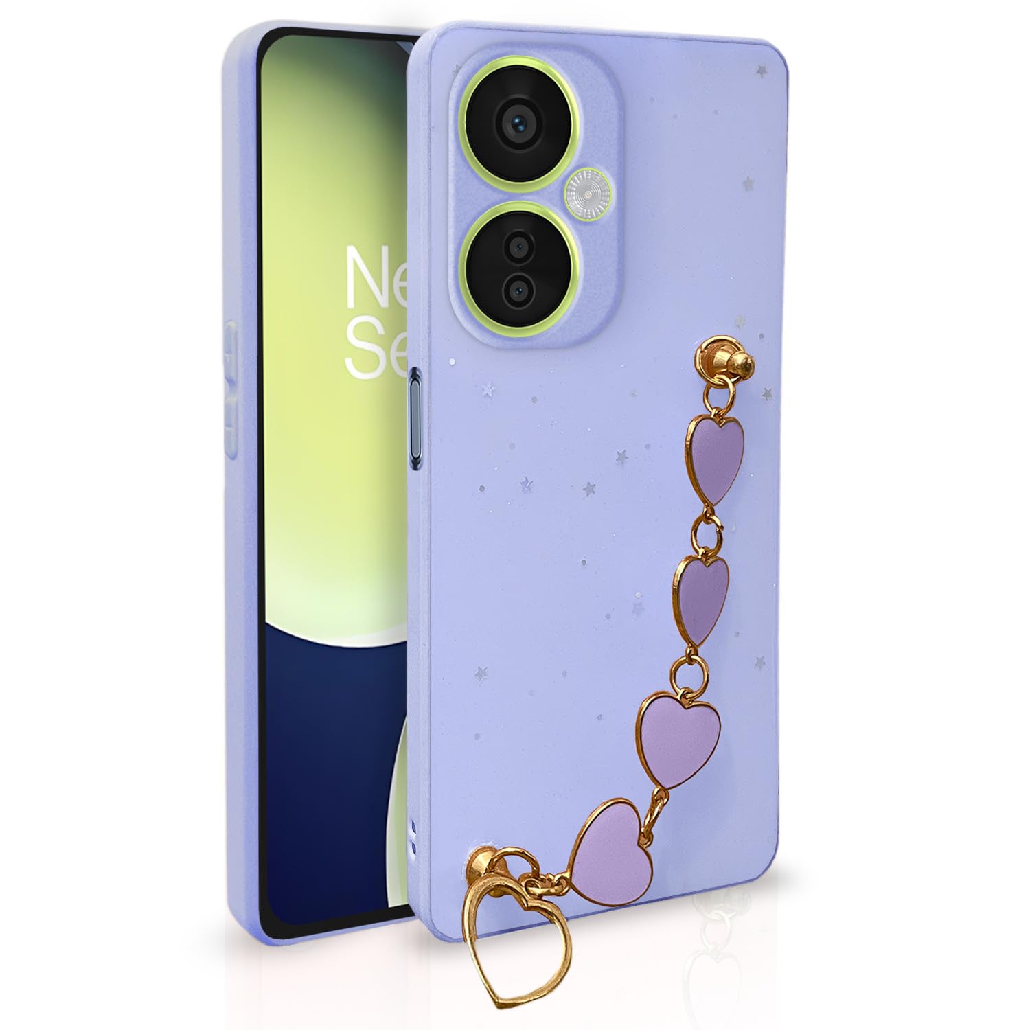 Pikkme OnePlus Nord Ce 3 Lite 5G Back Cover for Girls | Heart Shaped Metal Chain Blocks | Sparkling Soft TPU | Case for OnePlus Nord Ce 3 Lite 5G (Purple) (B0C8NPW5PN) Amazon Price History, Amazon Price Tracker
