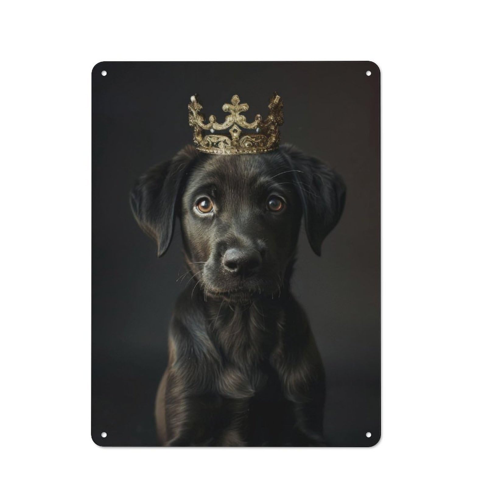 Junmoney Dog King For Hobby Room Or Studio, Rustic Metal Sign 40X30cm, For Creative Interior Collectors Refreshing A Room In Autumn
