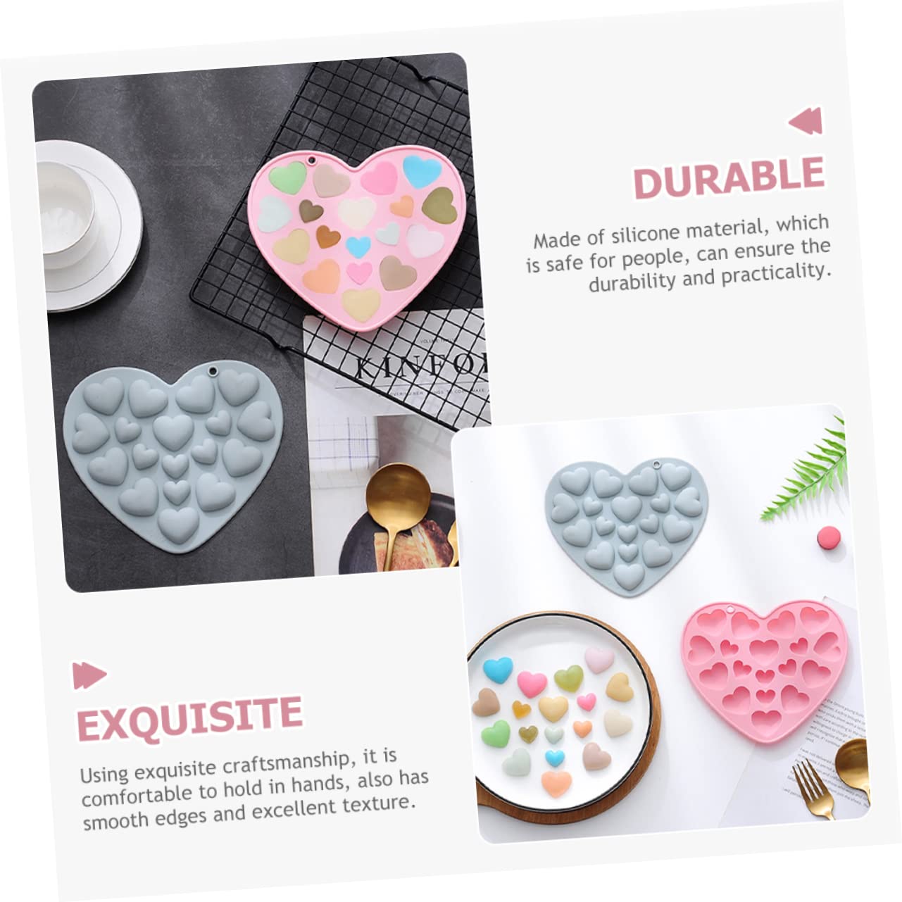 8 Pièces moule Multifonction décorer ornements silicone de qualité alimentaire