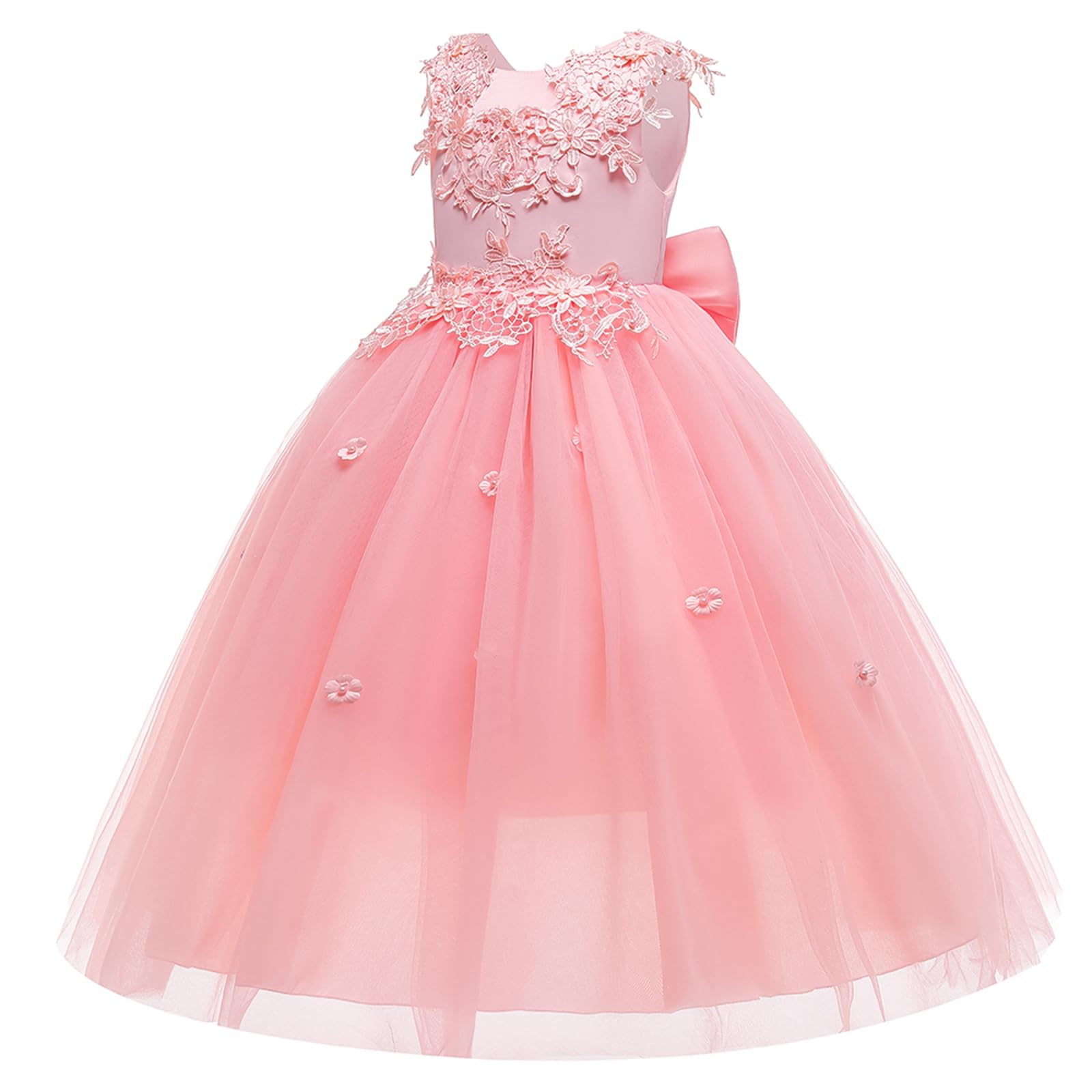 LOLANTA Vestiti Cerimonia Comunione Bambina,Abito Eleganti Bianoco Rosa Blu
