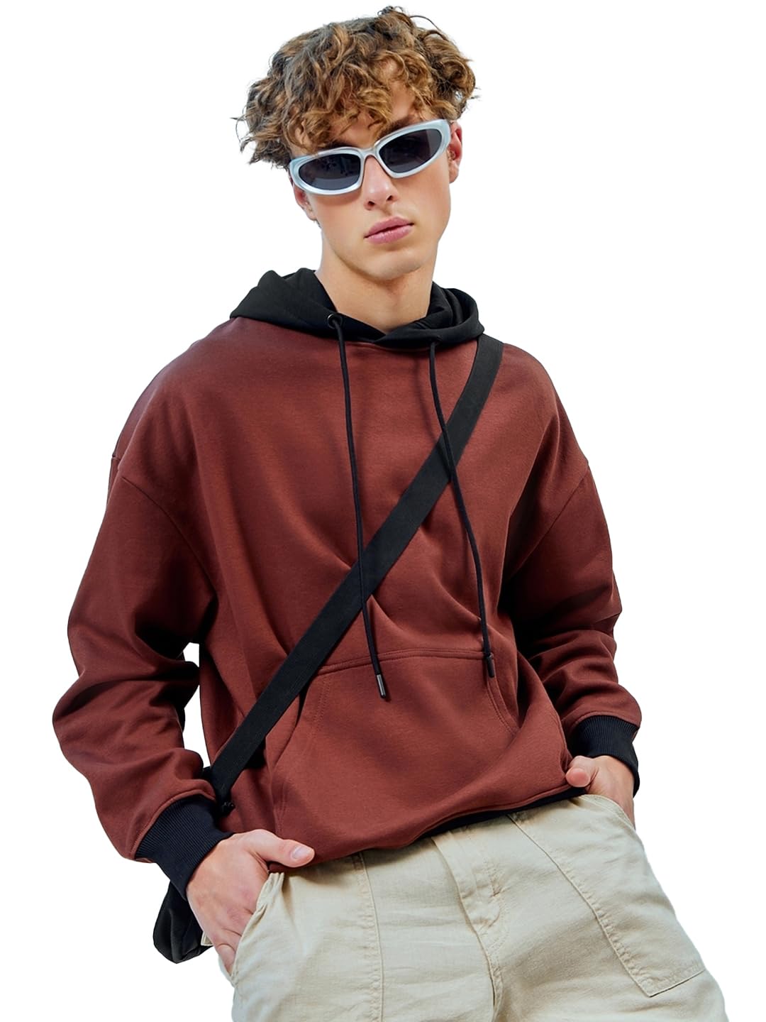 Men's Fleece Oversized Fit Hoodies | Bewakoof Heavy Duty® 1.0 | Hoodie for Men Winter Wear-picture-21