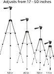 50" Aluminum Camera Tripod with Built in Bubble Level Indicator for All GoPro Hero Cameras 1 2 3 4 5 6 7 8 9 10 + Tripod Mount & an eCostConnection Microfiber Cloth