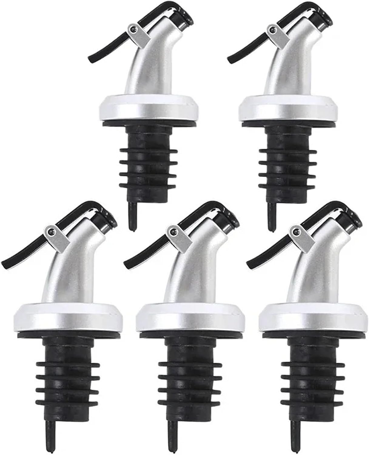 12/24 Pcs Rubber Oil Bottle Stoppers: Controllable Leak-Proof Nozzles For Sauce Vinegar Seasoning – Essential Kitchen Accessories(12pcs)