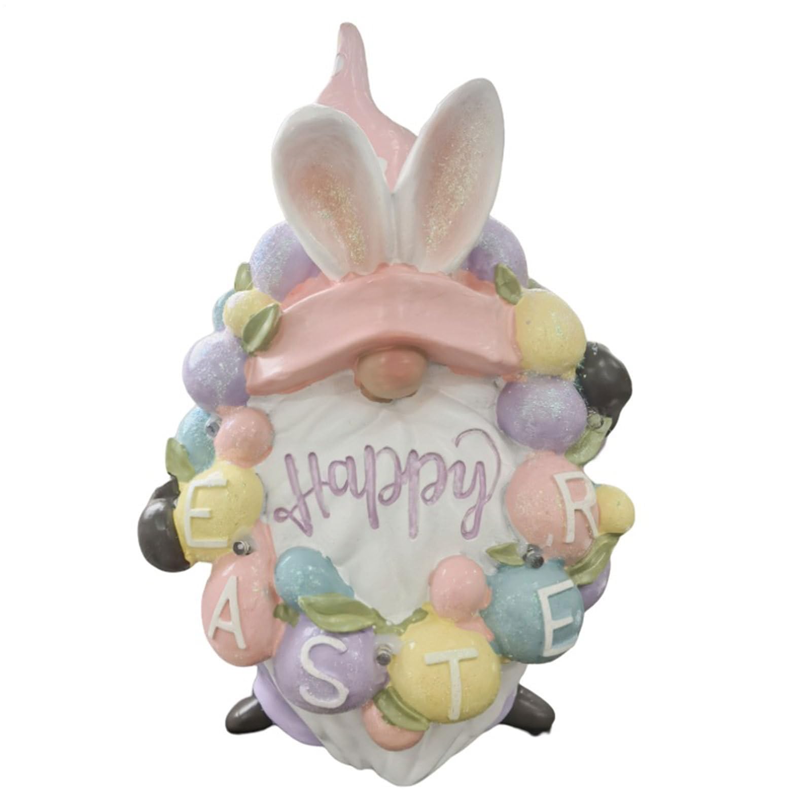 Décoration de Pâques sans fil œuf de lapin pour meuble sans prise