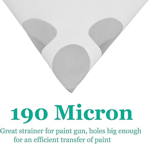 Miniatura 2 de 300 coladores de pintura, filtro de pintura con puntas de filtro de 190 micrones para pintura de látex, pulverizador de pintura, artista de