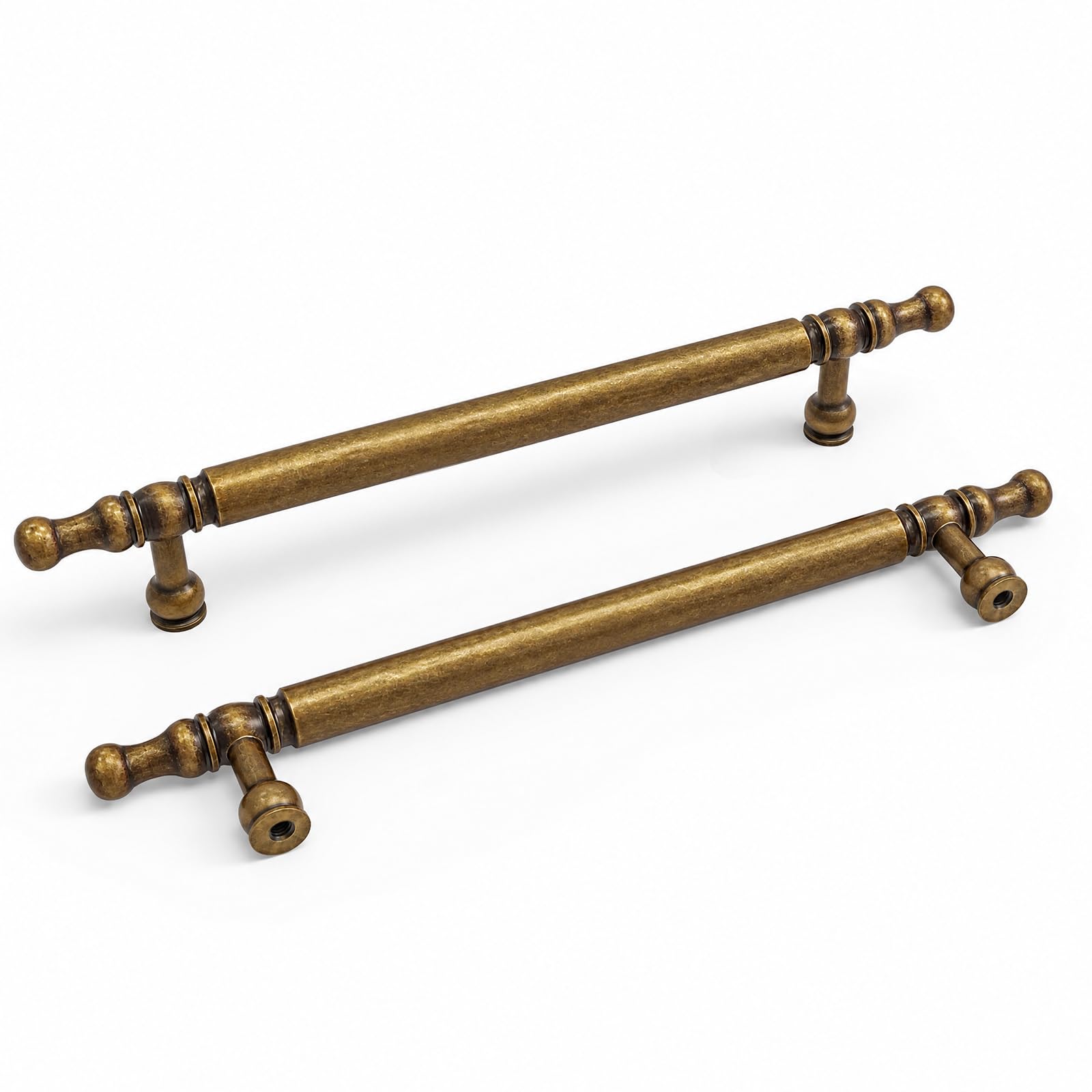 LONTAN 10 Pack Antique Brass Cupboard Handles 160mm Aluminum Alloy