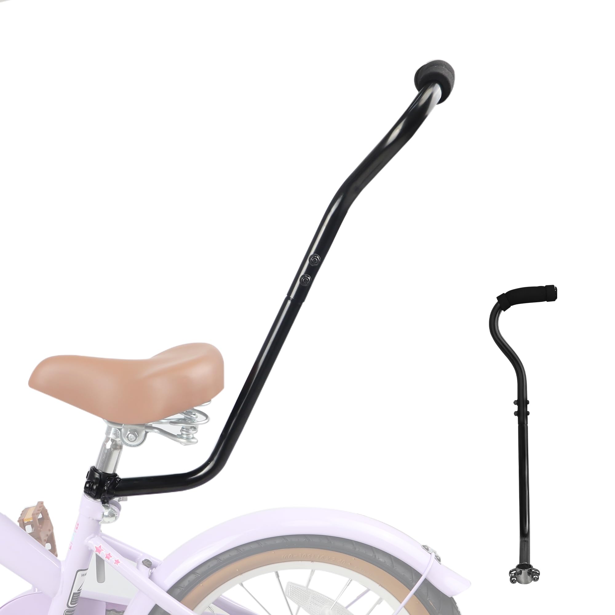 MEGHNA Kids Bike Training Push Handle Detachable Kids Bike Learning Handle Push Bar Safety Balance Bar for Children Bikes