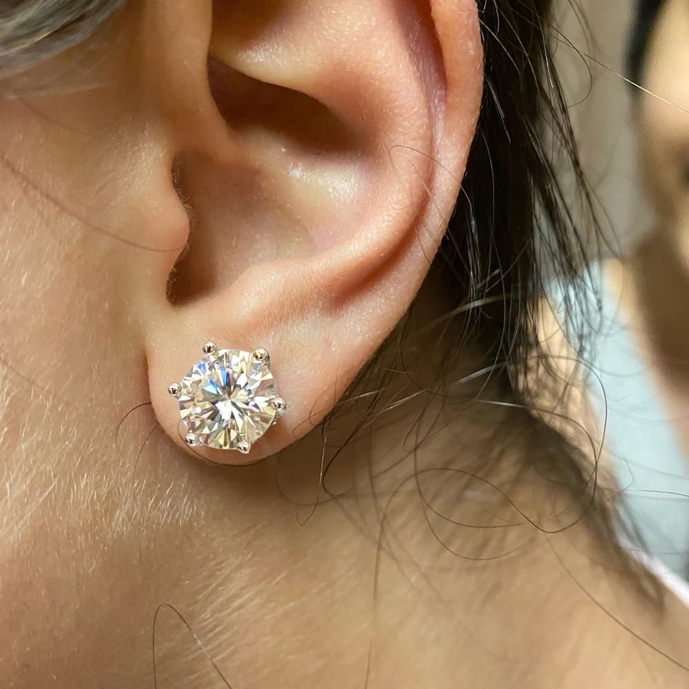 Super Flash Moissanite Stud Earrings Women Men Gift 1-4 Carat Laboratory Diamond S925 Silver Earrings Wedding Jewelry