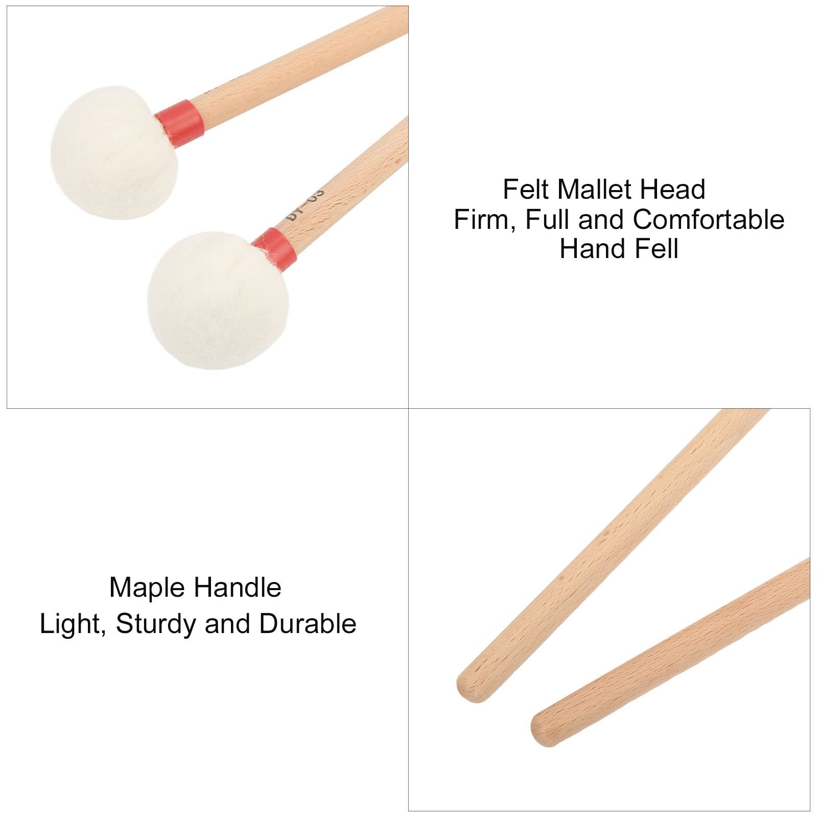 Amazon.com: Professional Timpani Mallets 2-Pack Soft Felt Drum