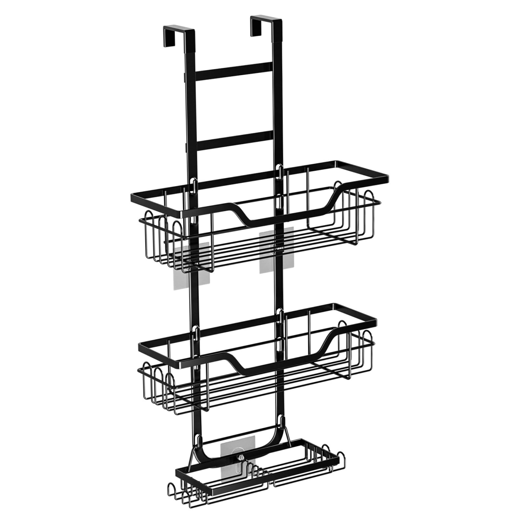 sdybjml Shower Organizer Hanging 3 Tiers Heavy Duty Over The Shower Door Caddy with Side Hooks for Body