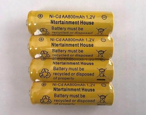 Miniatura 4 de 4 piezas tamaño 1.2V AA (300600800mAh) o AAA (600mAh800mAh) y batería recargable Ni-CdNi-MH para luz solar y dispositivos solares (1.2V AA 300mAh