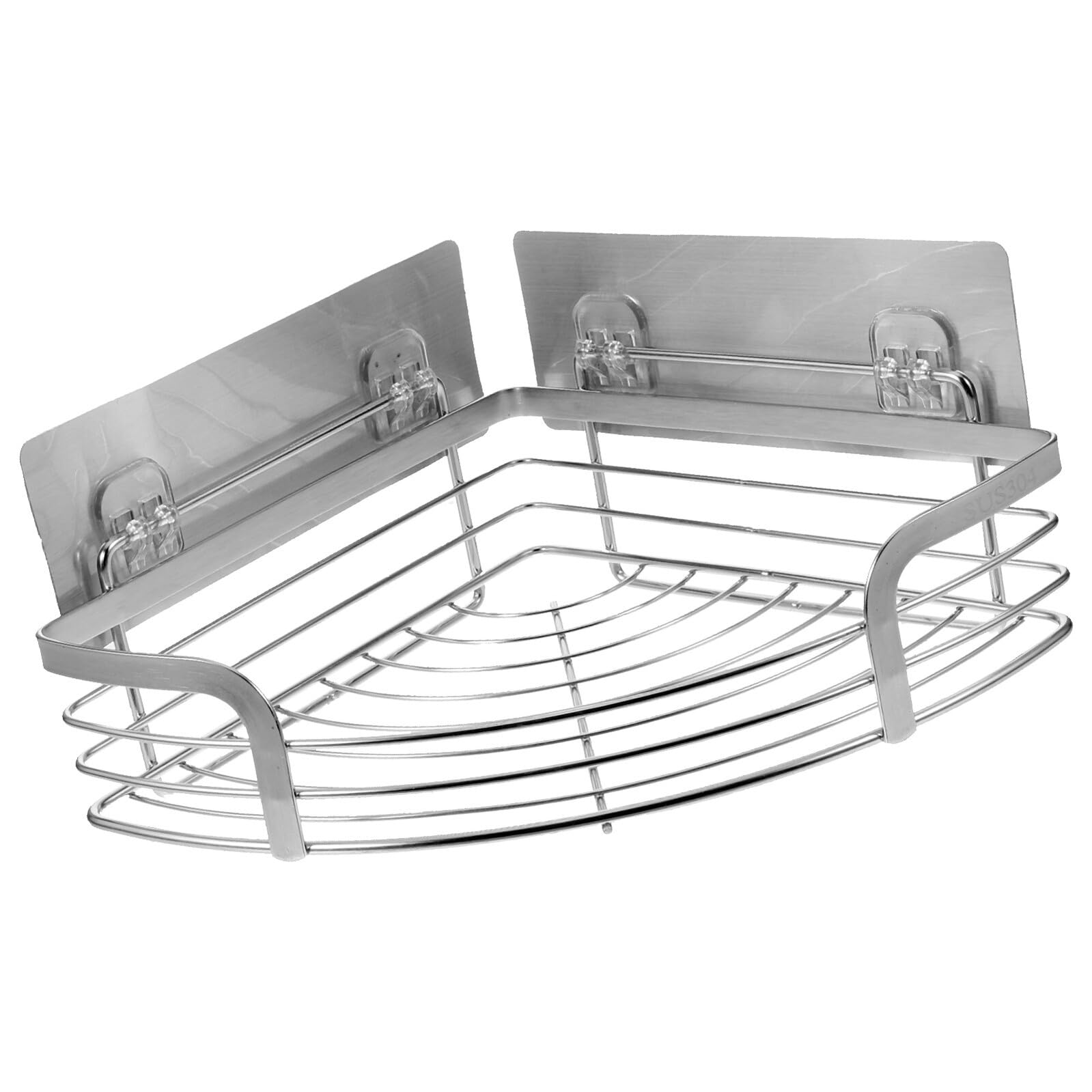 Mensola Angolare Bagno in Acciaio 304 Supporto Portaoggetti da Parete per Doccia e Cucina Scaffale Compatto Resistente e Facile da Installare