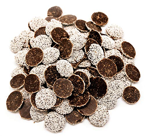 Dark Chocolate Nonpareils - 2 LB Resealable Stand Up Candy Bag - Chocolate Discs Topped with White Nonpareils - Gourmet Chocolates - Bulk Candies for Parties or Holidays