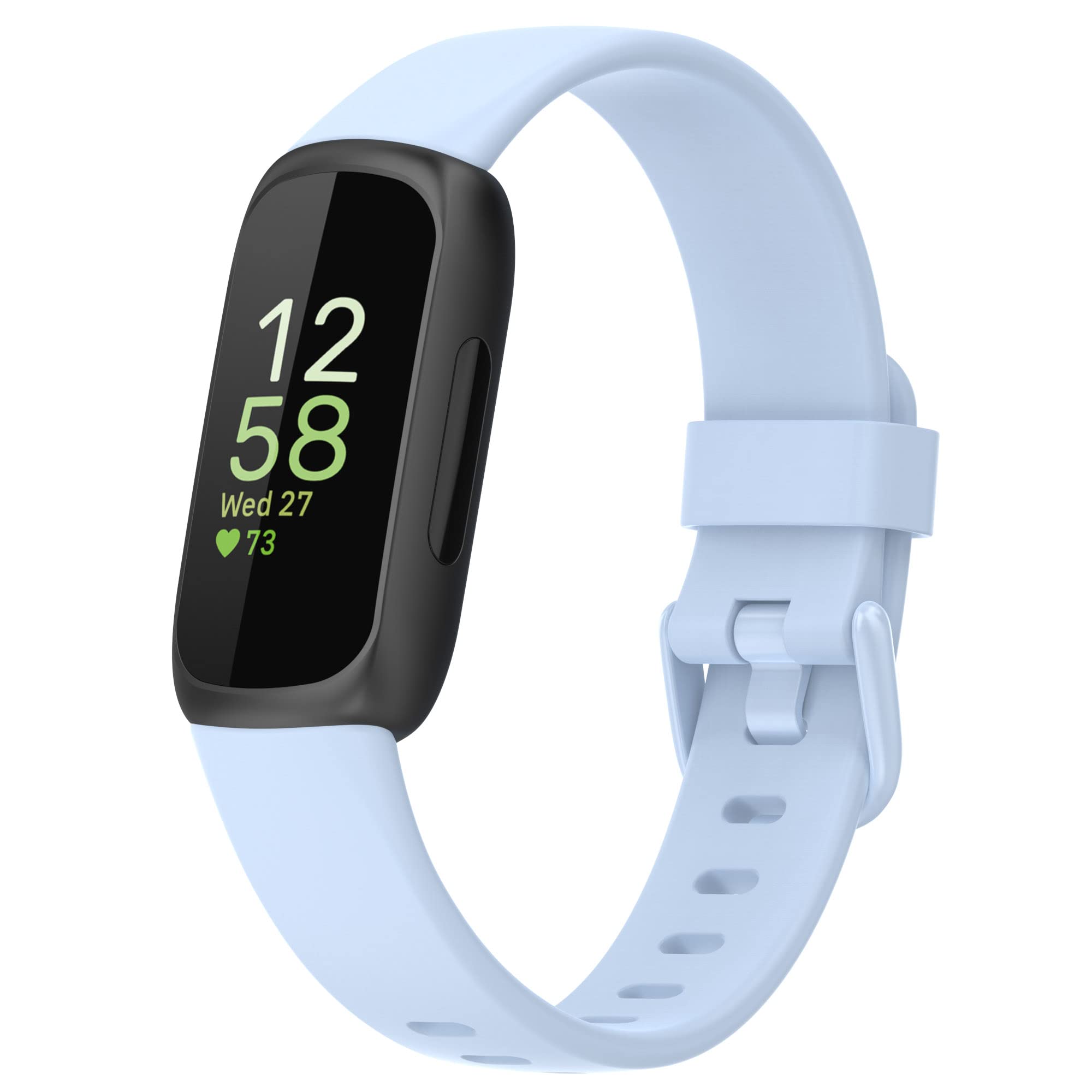 BoLuo Smart Watch Strap for Fitbit Inspire 3, Soft Silicone Band, Replacement Wrist Strap, Loop, Small, Blue