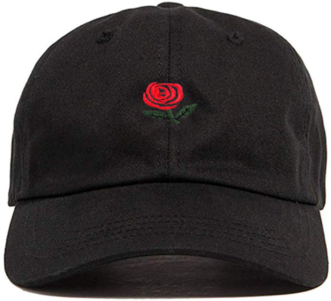 Buy Unisex Rose Embroidered Adjustable 