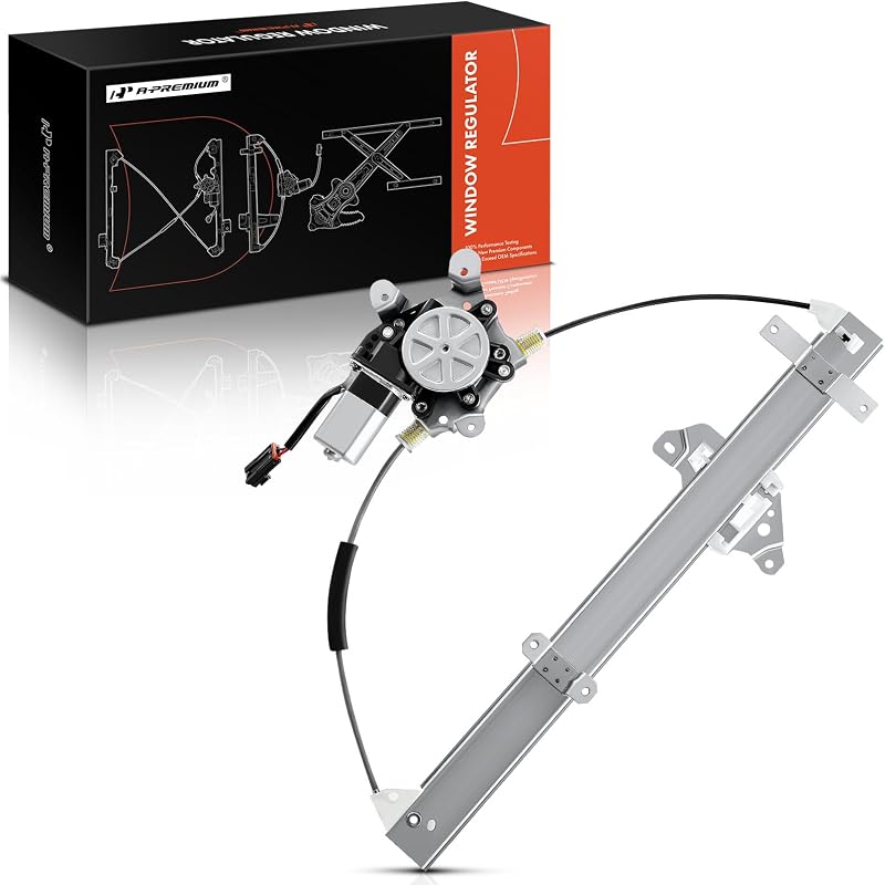Regulador de vidro elétrico dianteiro esquerdo com motor A-Premium para Nissan Frontier e Xterra – 1 conjunto