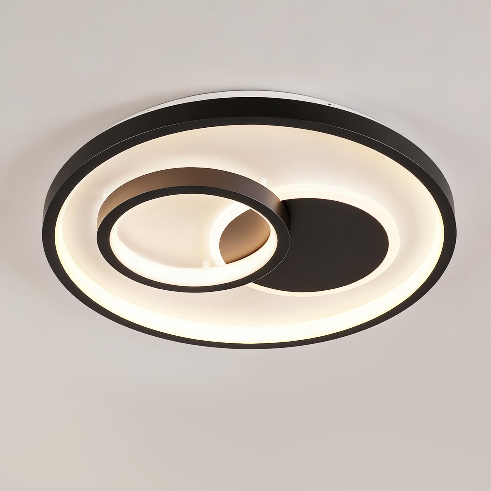 MELAYR Ceiling Lights 30W, Modern LED Ceiling Light 3000K/4500K/6500K,3000LM Ceiling Lamp for Living Room Bedroom Kitchen Office Hallway-Memory Function,30cm,Ra≥80,Round
