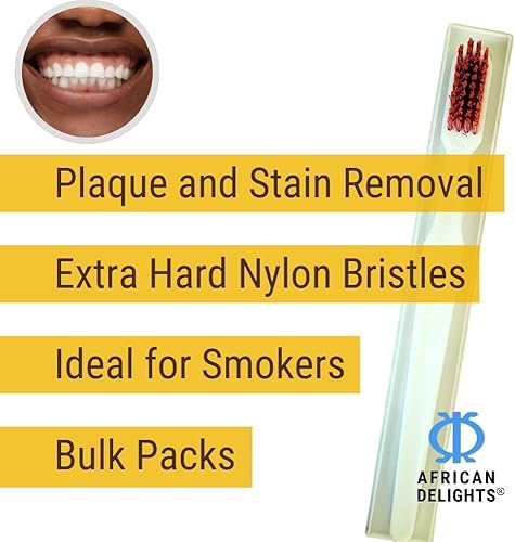 Miniatura 4 de Smokers - Juego de cepillos de dientes para quitar placa dura para adultos, cepillos de dientes con cerdas duras, herramientas dentales para quitar